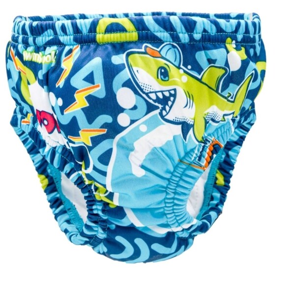 Swim School Reusable Swim diaper Blue Shark and Octopus Age 12m and up  18-22lb - Picture 2 of 11